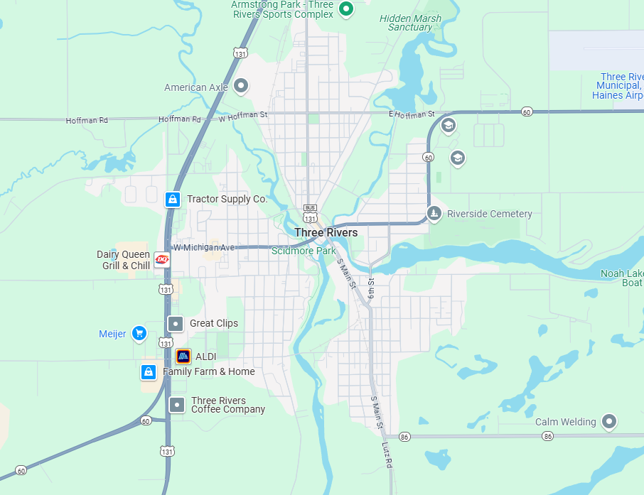 Map of Granger IN Service Area