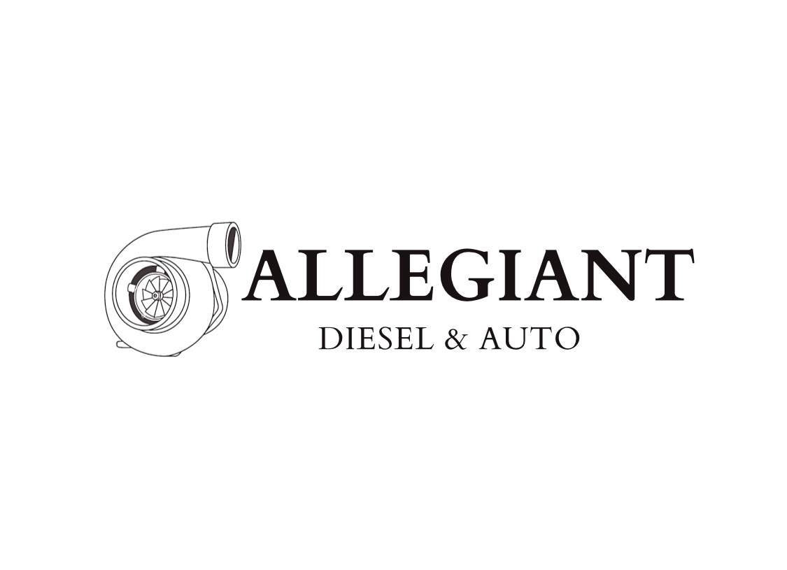 Allegiant Diesel & Auto logo with a turbocharger graphic