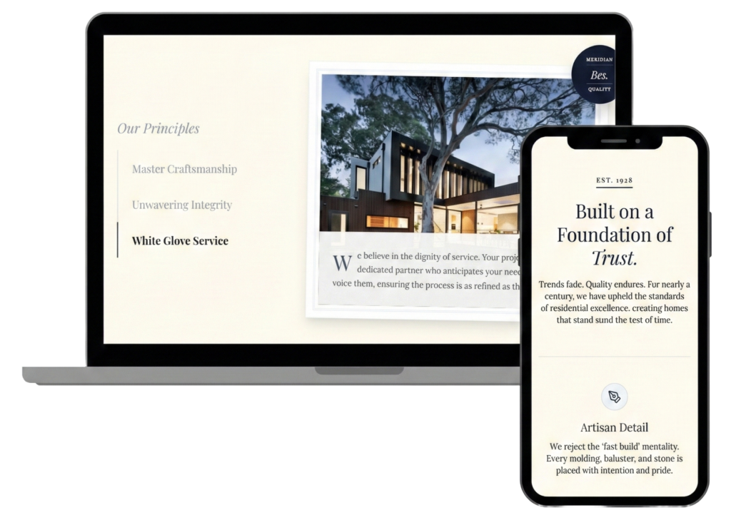 Website Design Example On mobile and Laptop 1