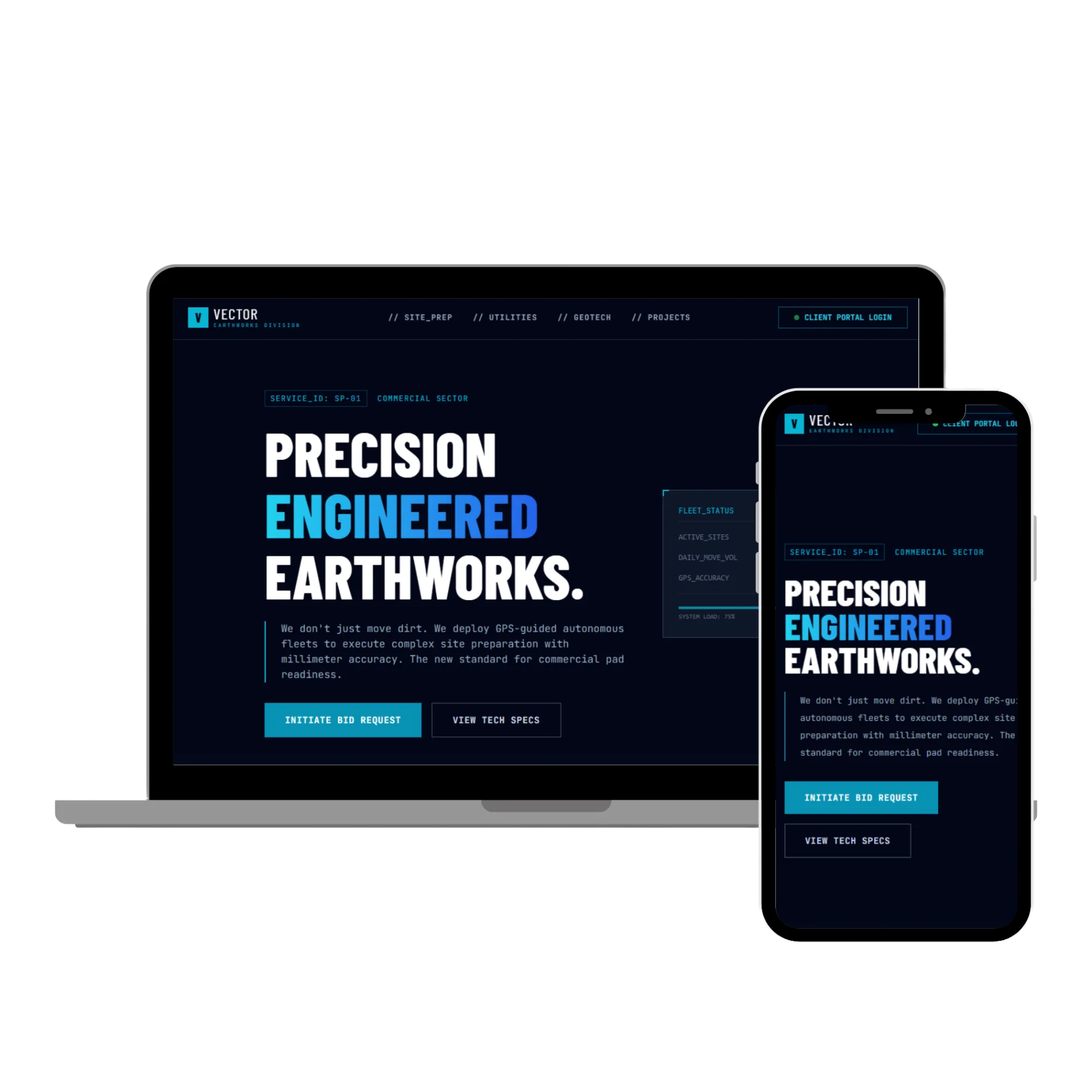 Responsive Web Design Showcase - Ikai Media Laptop and smartphone displaying a responsive web design